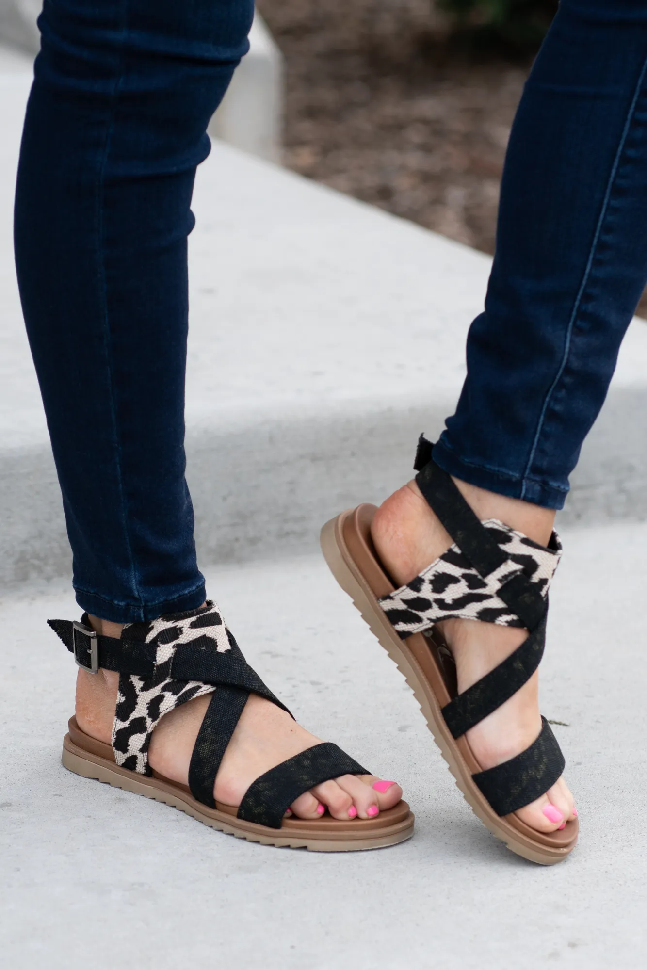 Jayla Black 2 Leopard Print Sandals
