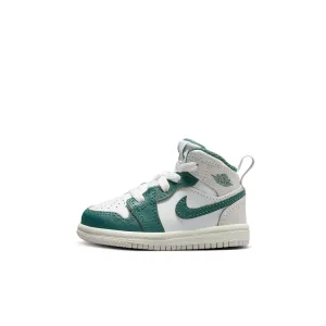KIDS JORDAN 1 MID SE TD (WHITE/OXIDIZED GREEN/SAIL)