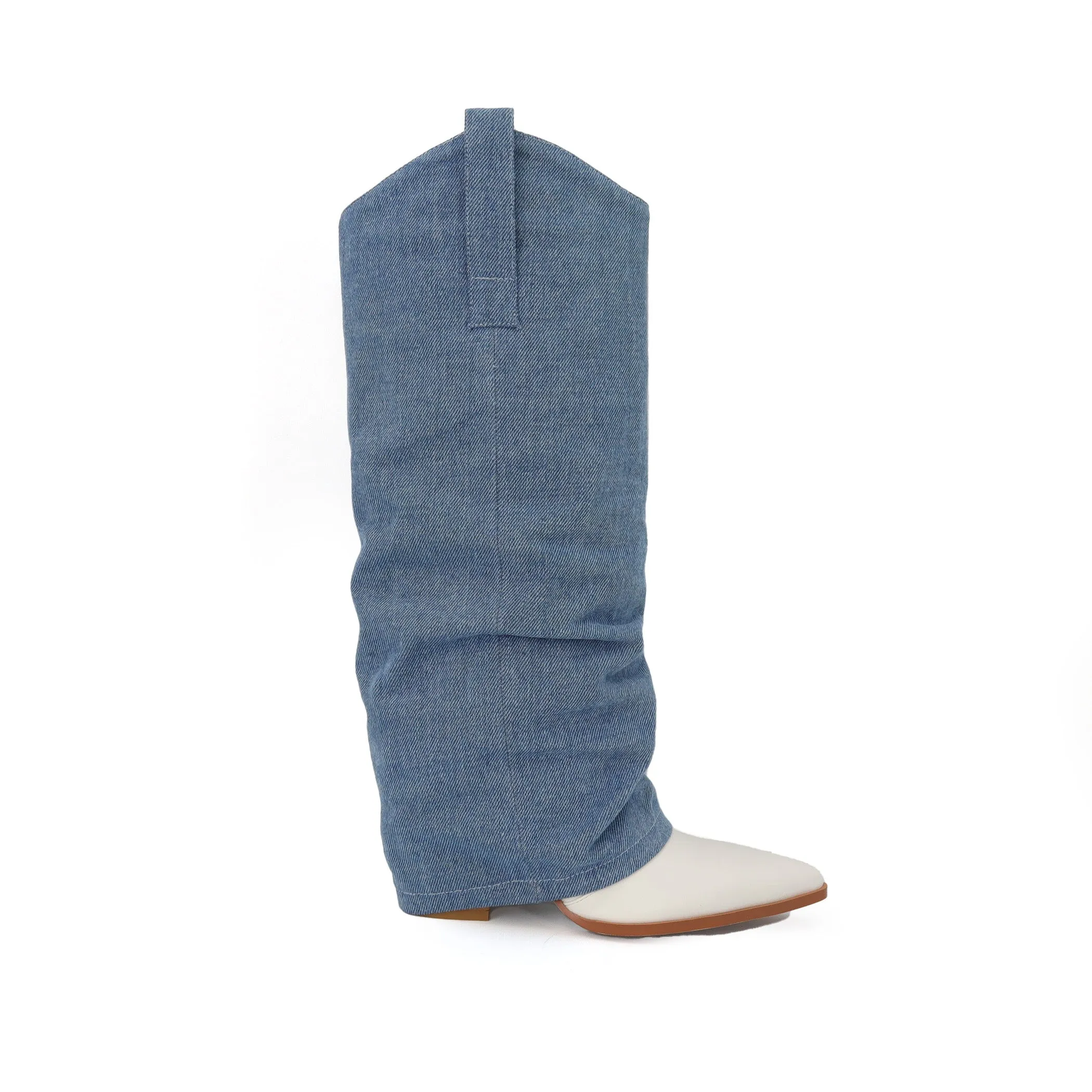 KWEEN Women's Western Boot With Pull Tab