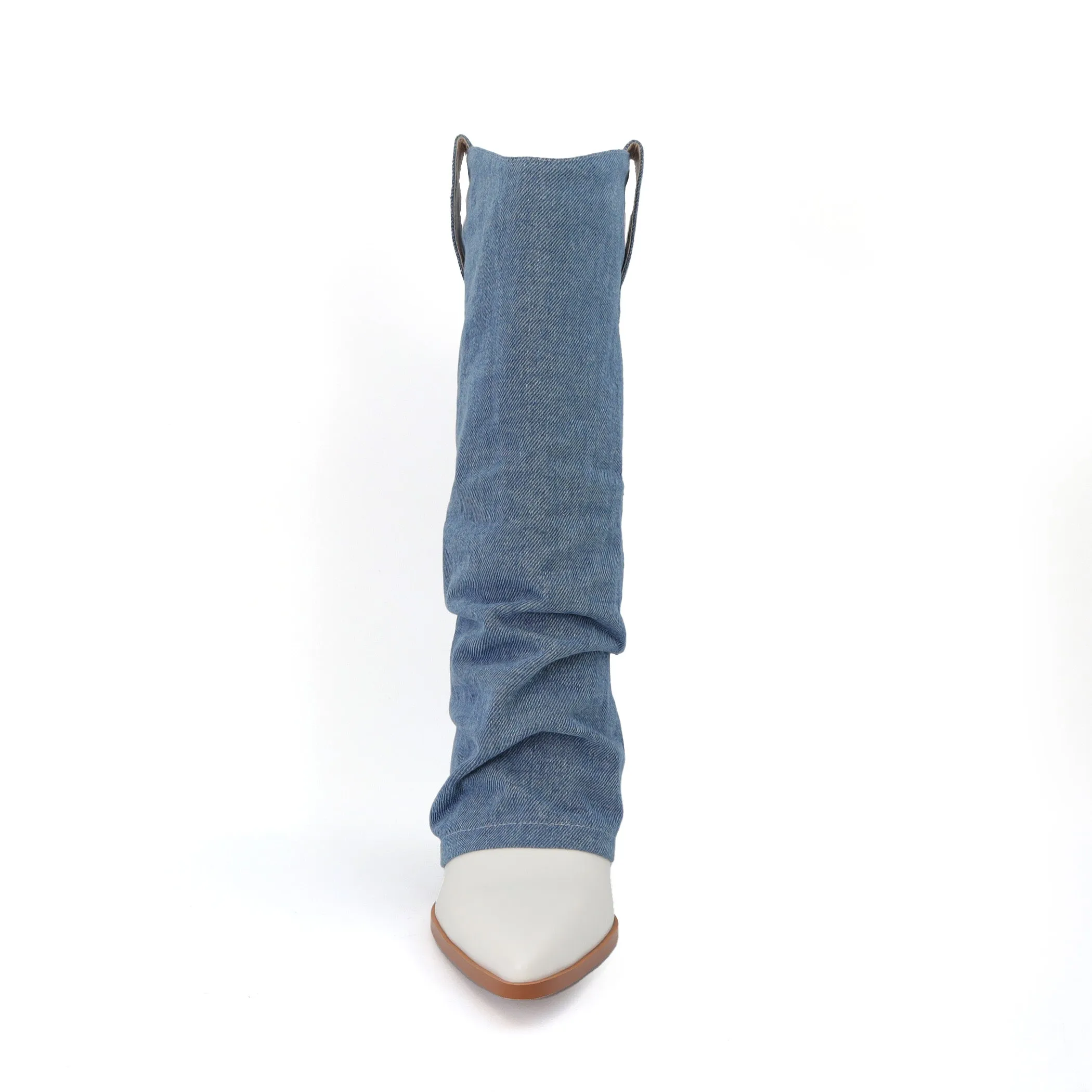 KWEEN Women's Western Boot With Pull Tab