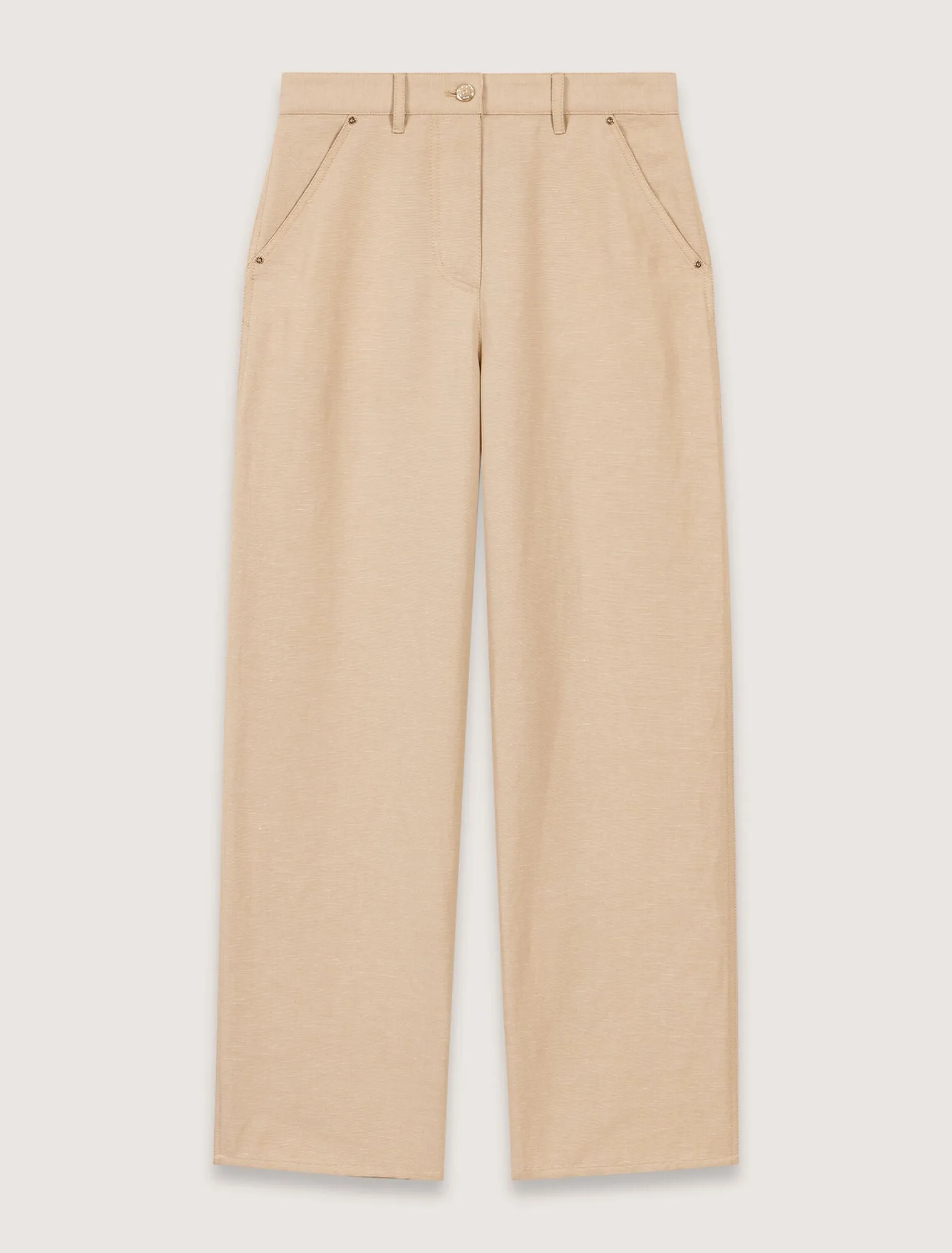 Linen and cotton suit trousers
