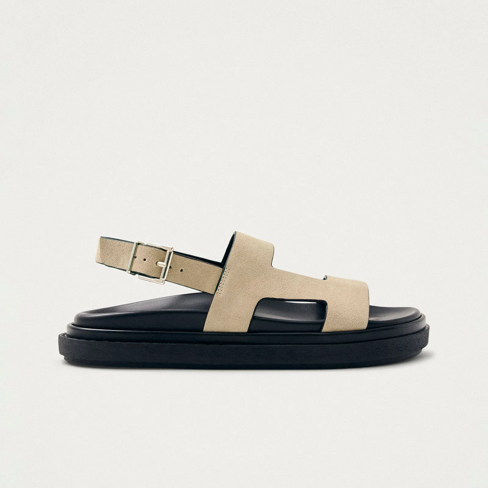 Lorelei Suede Beige Leather Sandals