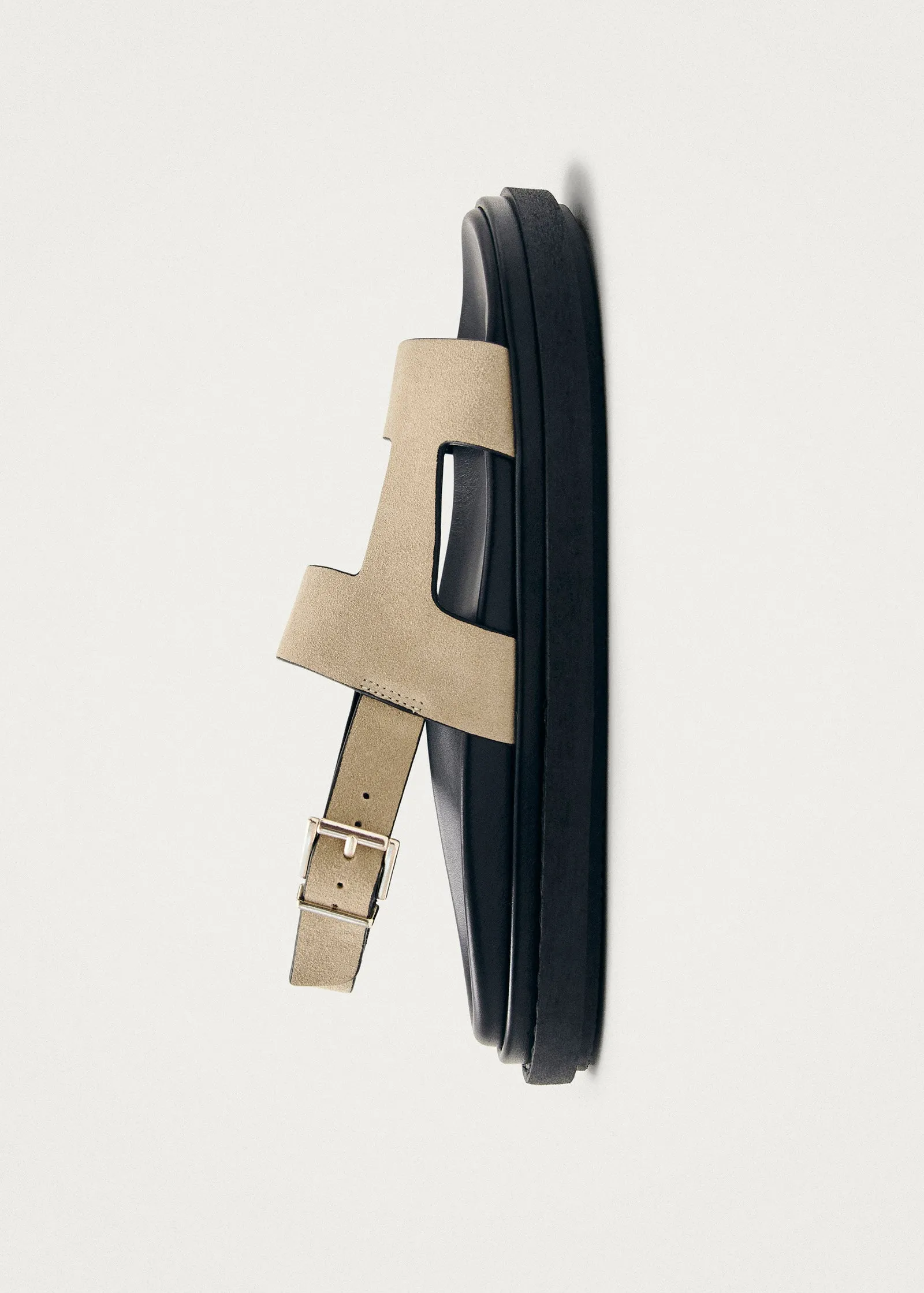 Lorelei Suede Beige Leather Sandals