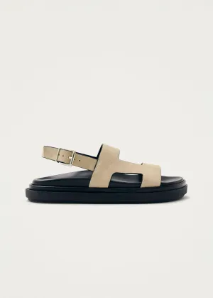 Lorelei Suede Beige Leather Sandals