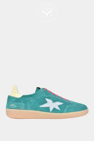 MELINE EMERALD SUEDE LOW PROFILE TRAINERS