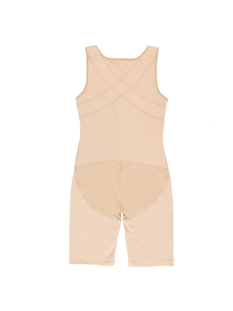 Mens Abdomen Body Shaper Legs Control Bodysuit