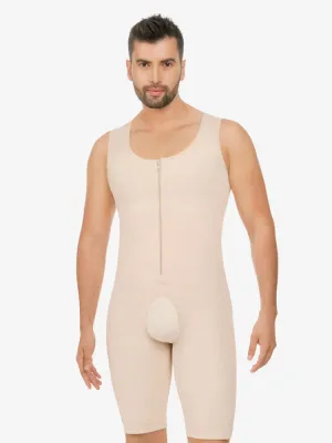 Mens Abdomen Body Shaper Legs Control Bodysuit