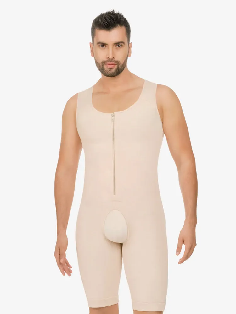 Mens Abdomen Body Shaper Legs Control Bodysuit