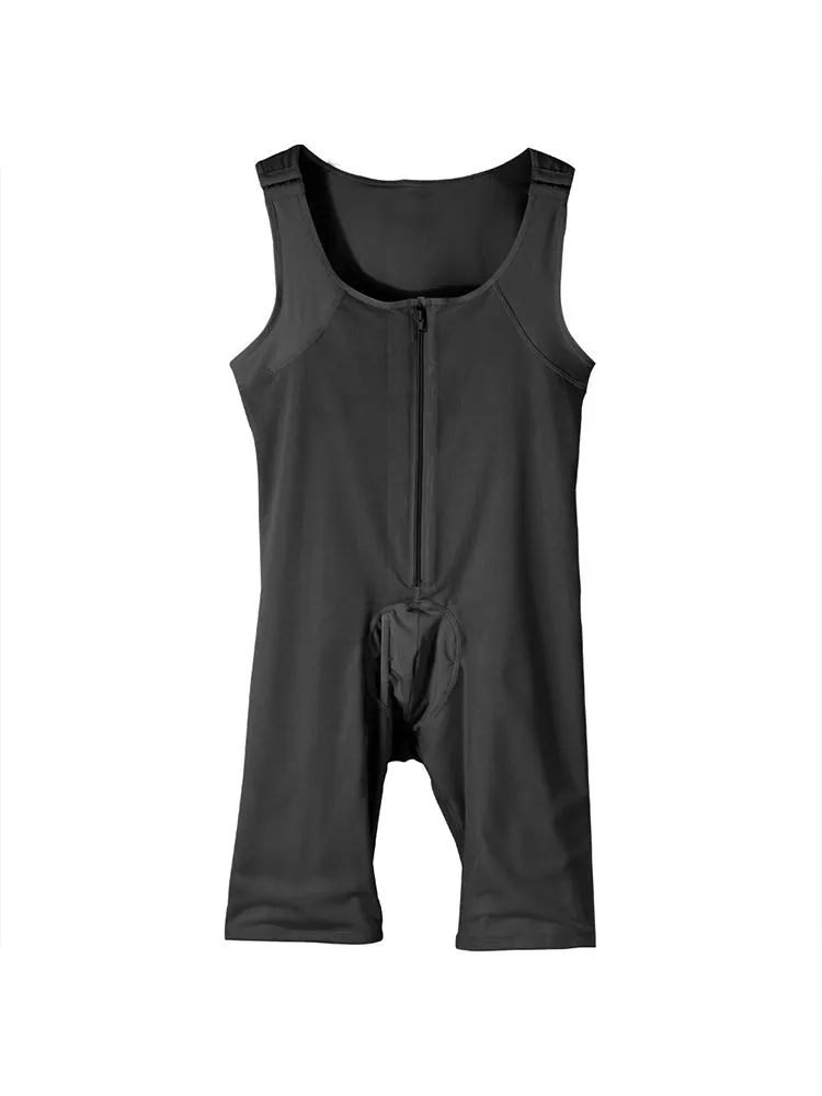 Mens Abdomen Body Shaper Legs Control Bodysuit