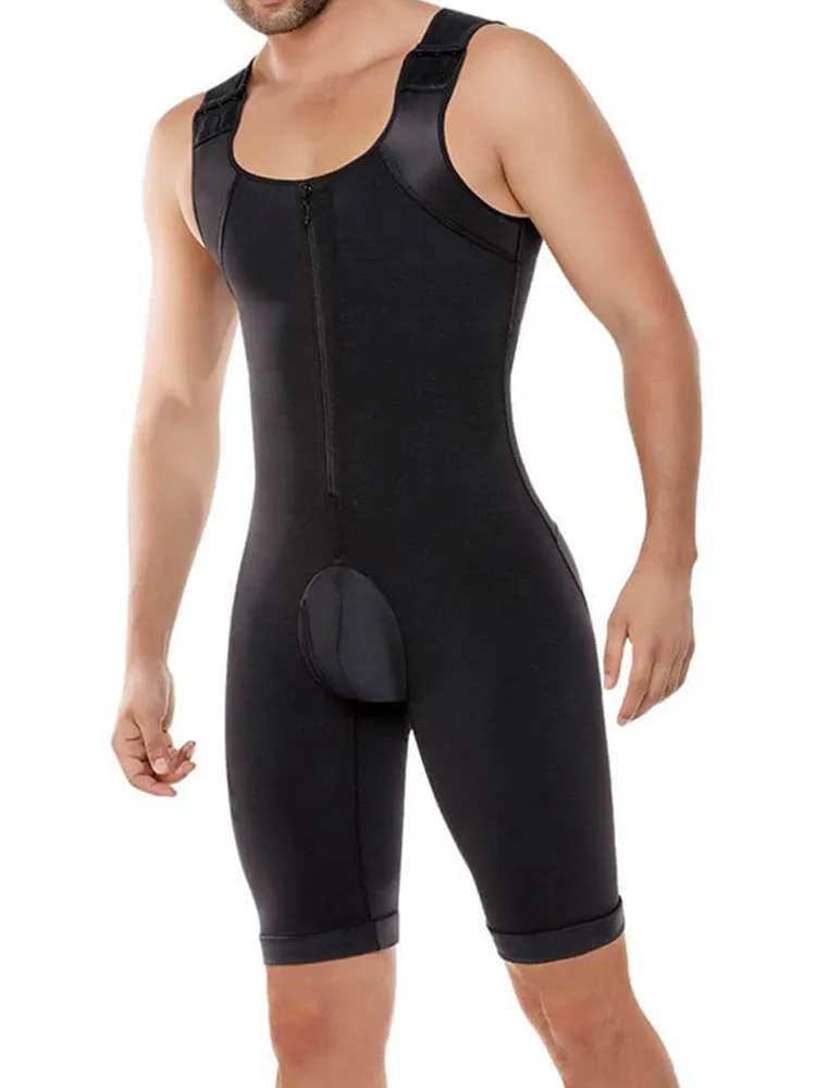 Mens Abdomen Body Shaper Legs Control Bodysuit