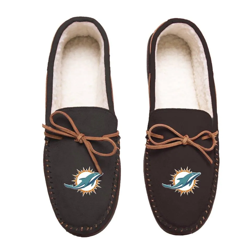 MIAMI DOLPHINS MOCCASIN SLIPPERS