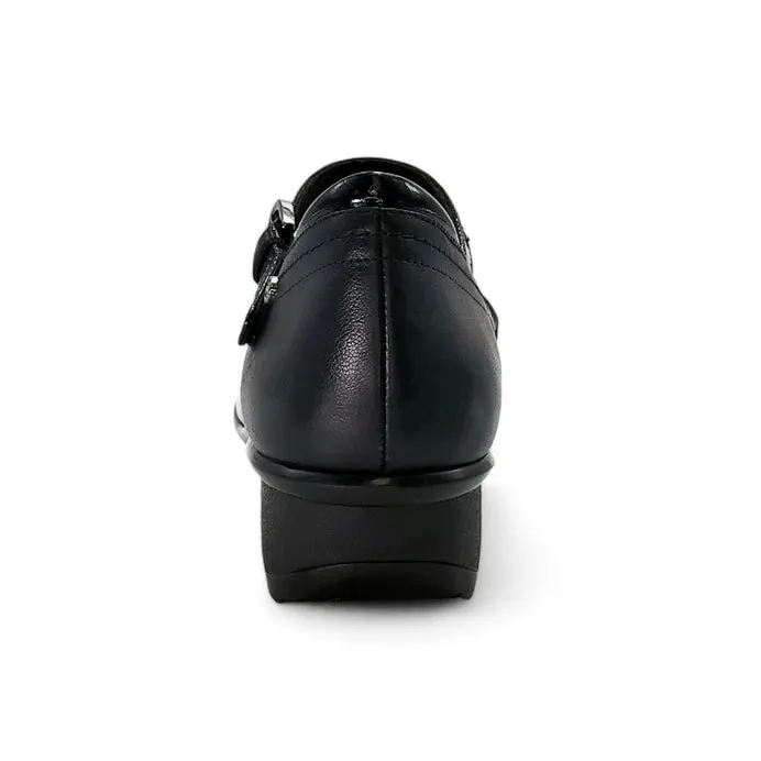 Narita Mary Jane Shoe in Black Patent WIDE