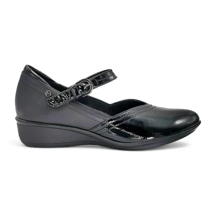 Narita Mary Jane Shoe in Black Patent WIDE