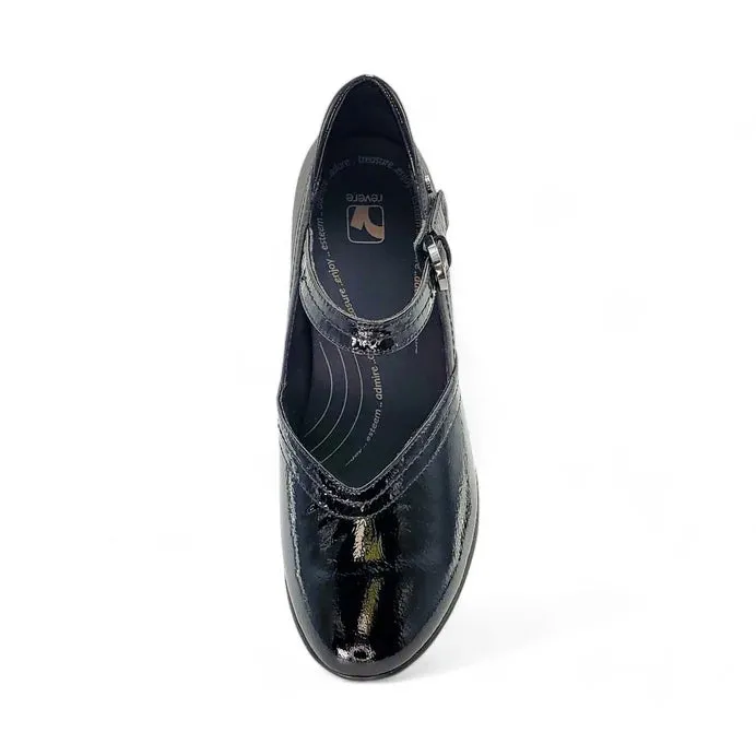 Narita Mary Jane Shoe in Black Patent WIDE