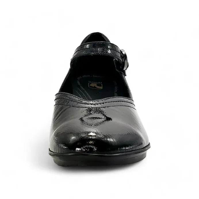 Narita Mary Jane Shoe in Black Patent WIDE