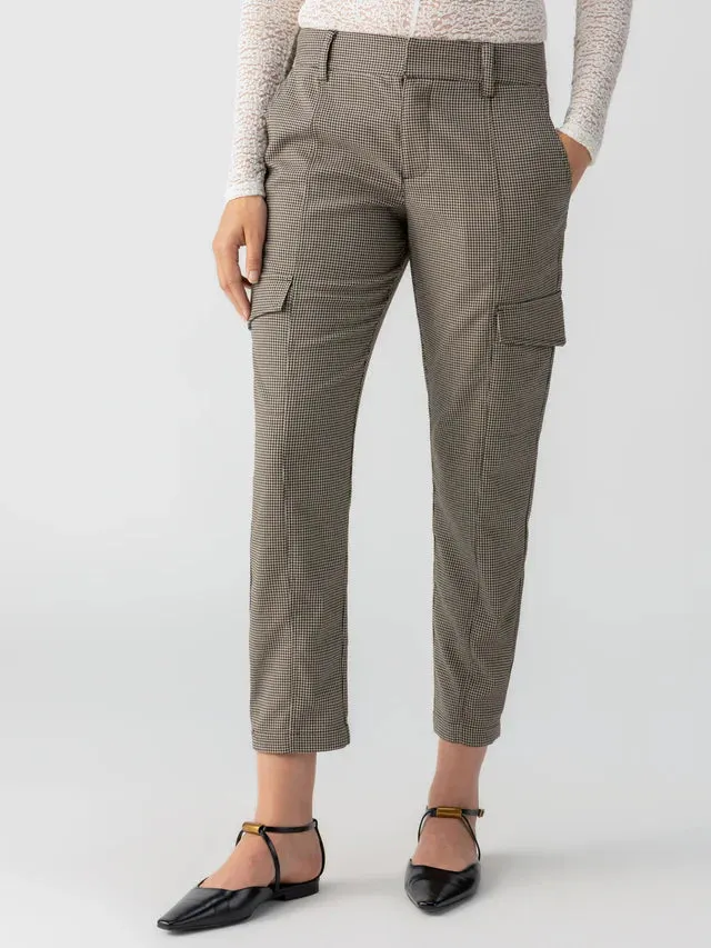 Polished Cargo Pant - Compact Houndstooth
