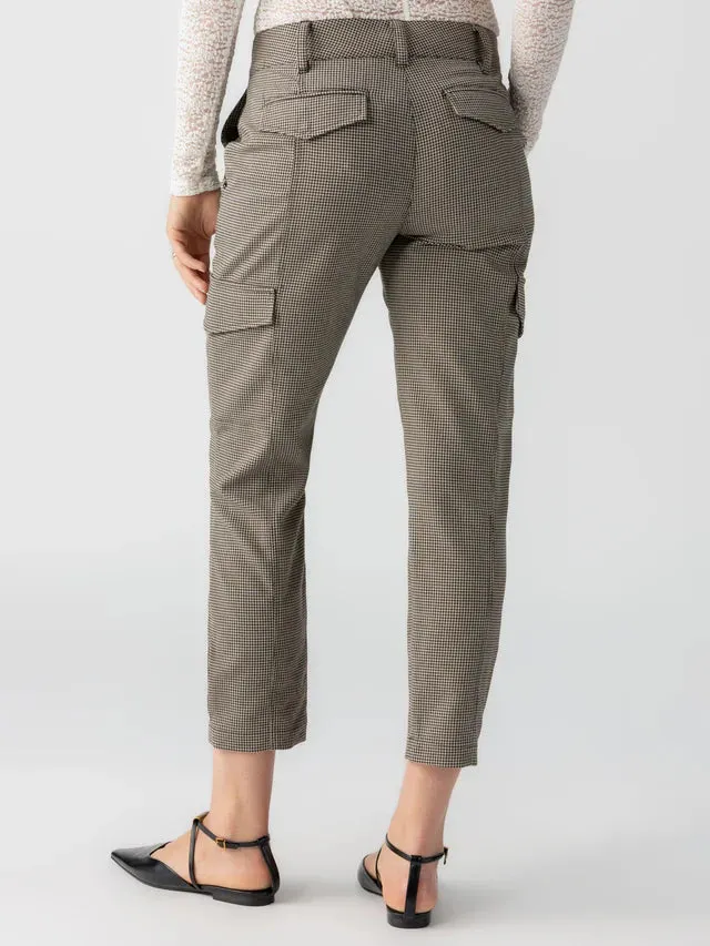 Polished Cargo Pant - Compact Houndstooth