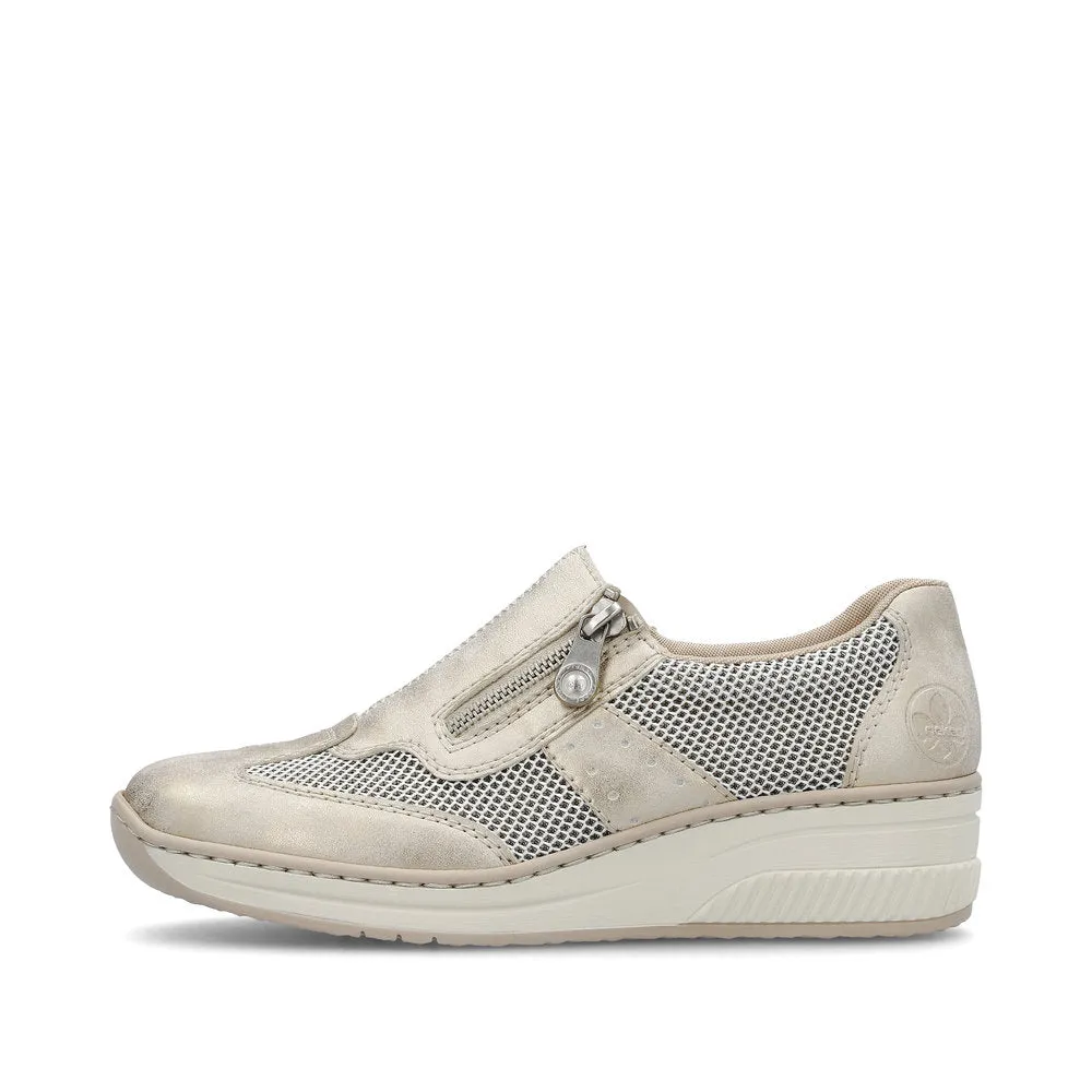 Rieker Ladies Zip Side Casual Shoe