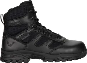 Thorogood Men's 6" Deuce Series Waterproof Black Tactical Side Zip Round Toe Work Boot