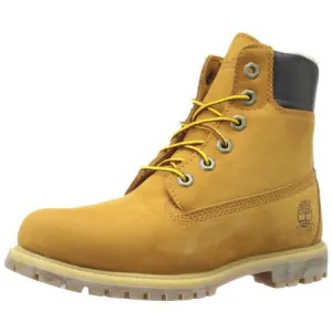 Timberland 6 in Prem Fleece-Lined: Wheat/Nbuck - WOMEN’S