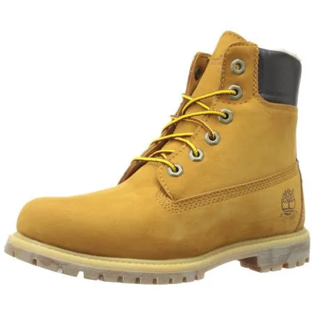 Timberland 6 in Prem Fleece-Lined: Wheat/Nbuck - WOMEN’S