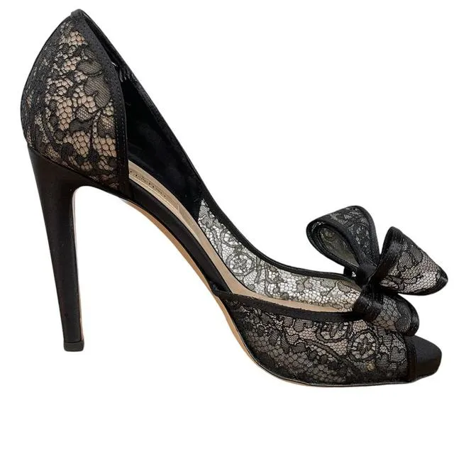 Valentino Garavani Satin Lace High Heels UK 6
