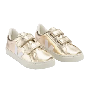 Veja Esplar Velcro Leather Shoes - Platine White