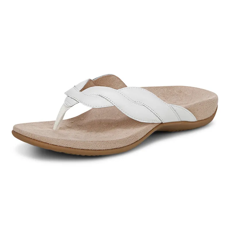 Vionic Bella Braid Sandals - White