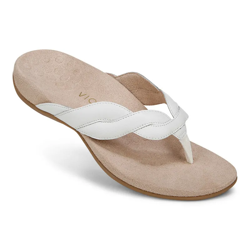 Vionic Bella Braid Sandals - White