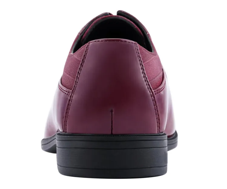 Viotti 179 Burgundy Men’s Patent Leather Derby Shoes
