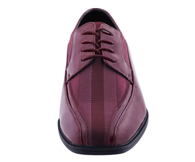 Viotti 179 Burgundy Men’s Patent Leather Derby Shoes