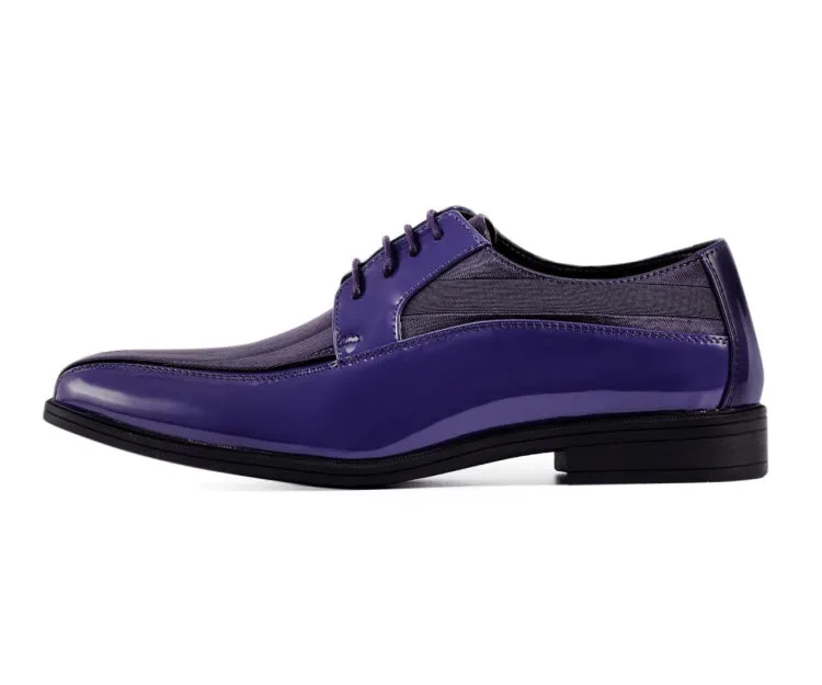 Viotti Purple Patent Leather Derby Shoes Men’s 179 Purple