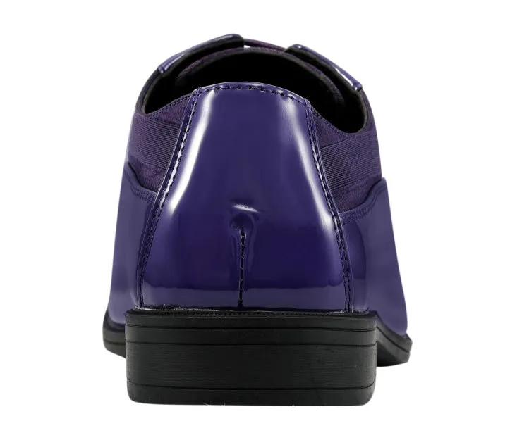 Viotti Purple Patent Leather Derby Shoes Men’s 179 Purple