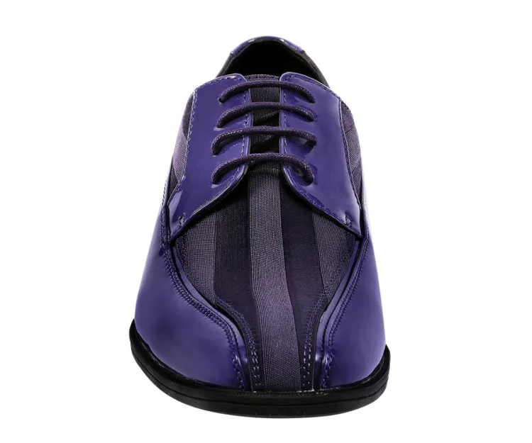 Viotti Purple Patent Leather Derby Shoes Men’s 179 Purple