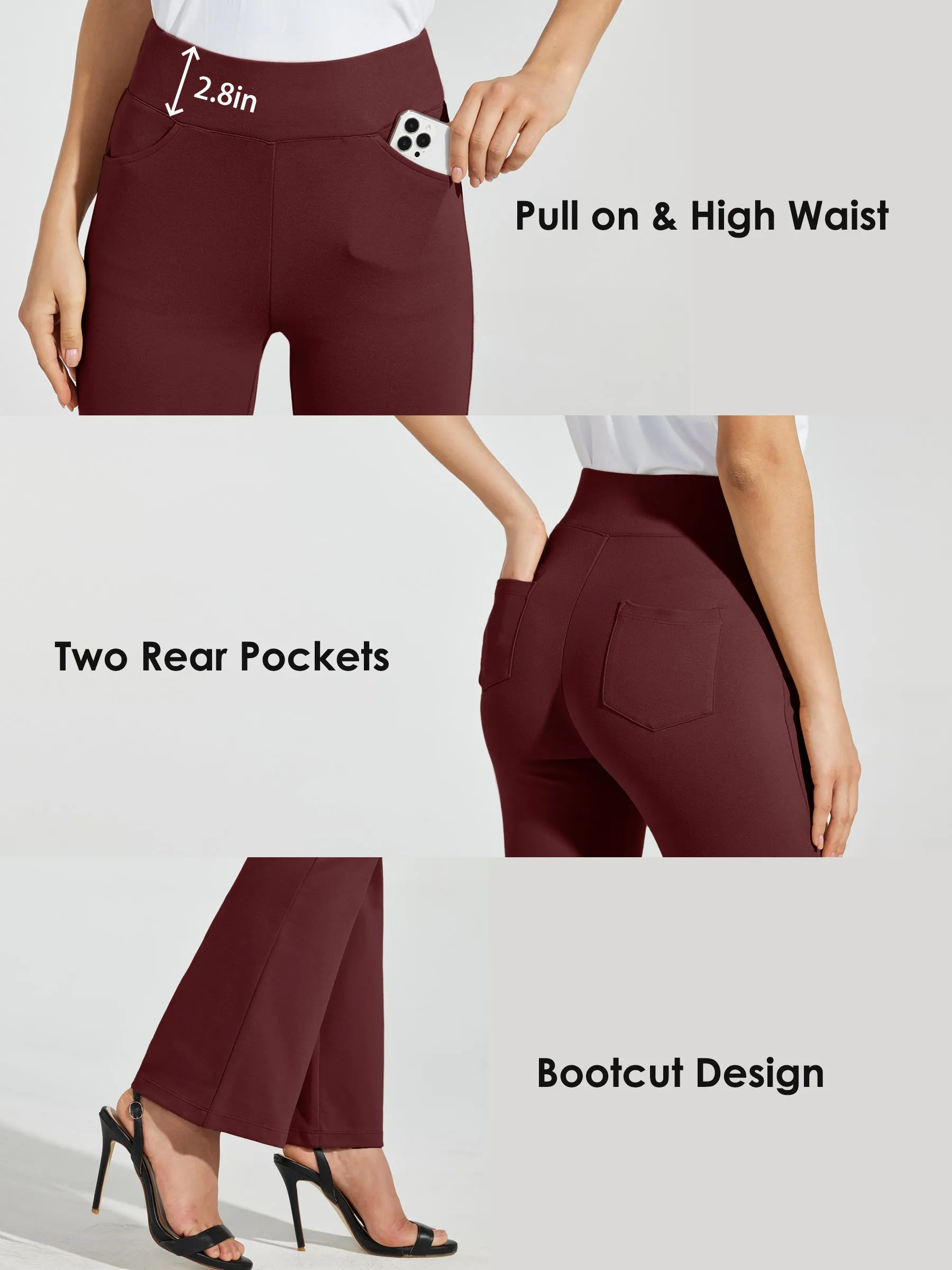 Women's Pull-On Slim Bootcut Pants