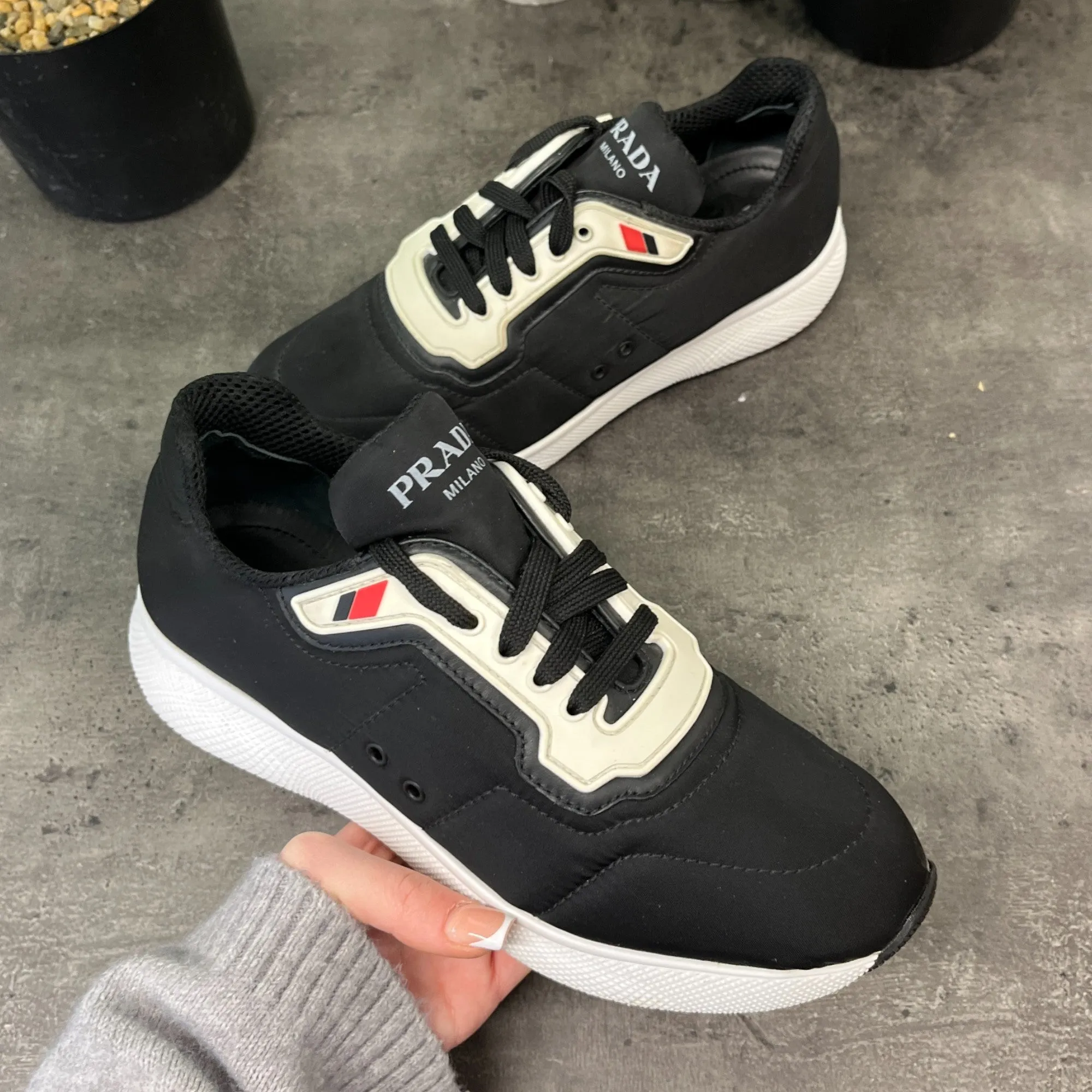 Women's Re-Nylon Low Trainers Black Size EU 38.5 / UK 5.5