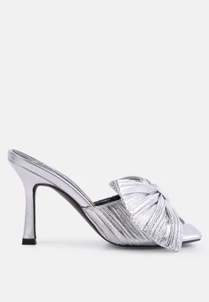 wonderbuz high heeled bow slider sandals