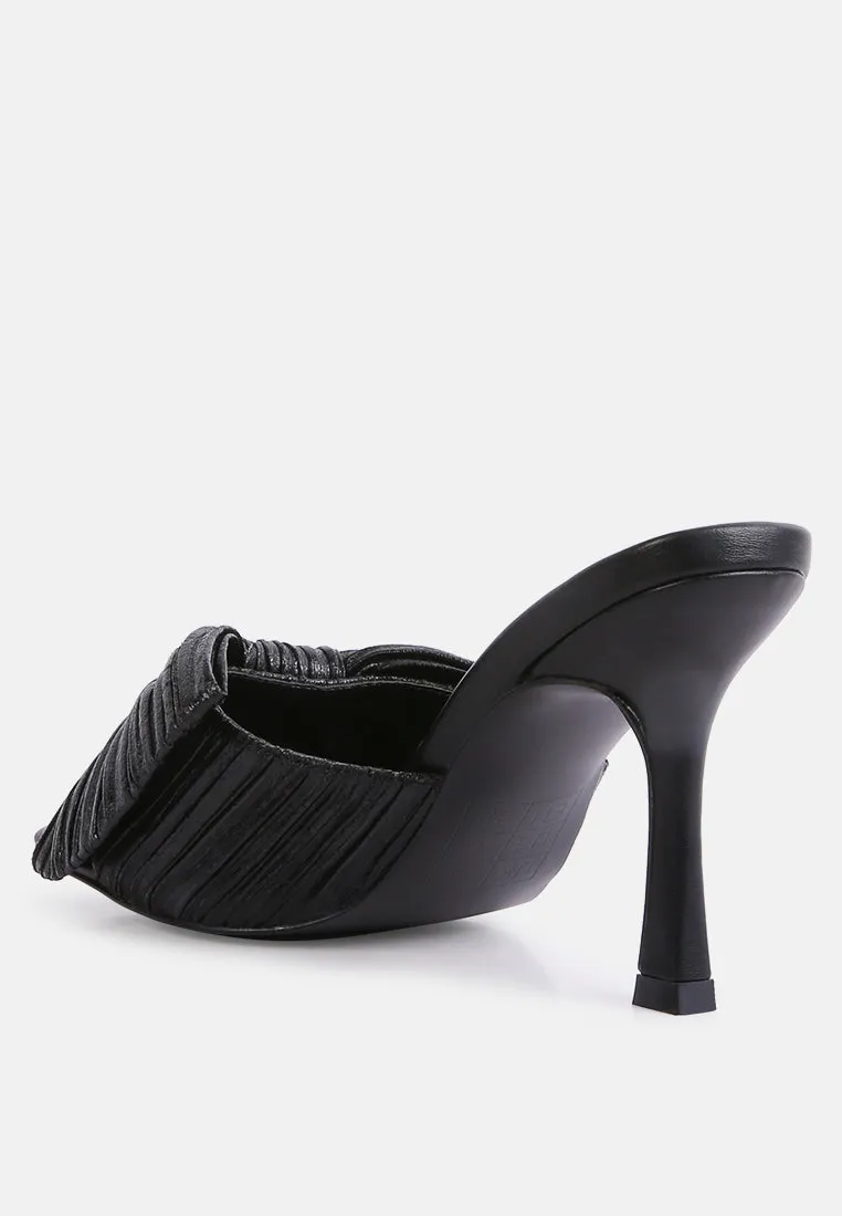 wonderbuz high heeled bow slider sandals