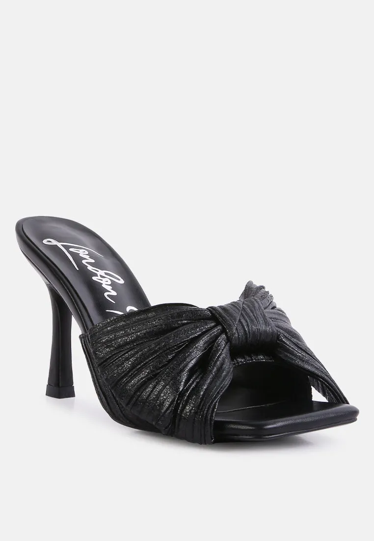 wonderbuz high heeled bow slider sandals
